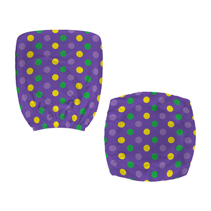 Mardi Gras Polka Dot Pattern Print Office Chair Cover