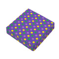 Mardi Gras Polka Dot Pattern Print Outdoor Seat Cushion Cover