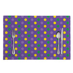 Mardi Gras Polka Dot Pattern Print Placemat