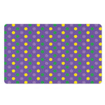 Mardi Gras Polka Dot Pattern Print Polyester Doormat