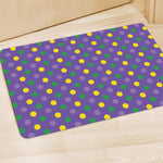Mardi Gras Polka Dot Pattern Print Polyester Doormat