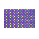 Mardi Gras Polka Dot Pattern Print Polyester Flag