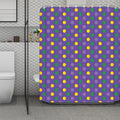 Mardi Gras Polka Dot Pattern Print Polyester Shower Curtain
