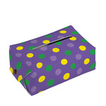 Mardi Gras Polka Dot Pattern Print Rectangle Tissue Box Cover