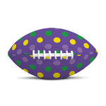 Mardi Gras Polka Dot Pattern Print Rugby Ball