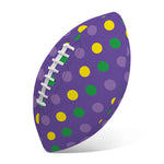Mardi Gras Polka Dot Pattern Print Rugby Ball