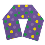 Mardi Gras Polka Dot Pattern Print Scarf