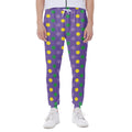 Mardi Gras Polka Dot Pattern Print Joggers