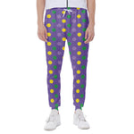 Mardi Gras Polka Dot Pattern Print Scuba Joggers