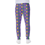 Mardi Gras Polka Dot Pattern Print Scuba Joggers
