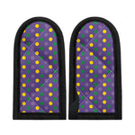 Mardi Gras Polka Dot Pattern Print Skillet Handle Cover