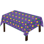Mardi Gras Polka Dot Pattern Print Tablecloth