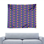 Mardi Gras Polka Dot Pattern Print Tapestry