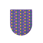 Mardi Gras Polka Dot Pattern Print Toilet Lid Cover