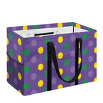 Mardi Gras Polka Dot Pattern Print Utility Tote Bag