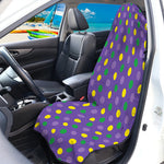 Mardi Gras Polka Dot Pattern Print Waterproof Car Seat Cover