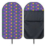 Mardi Gras Polka Dot Pattern Print Waterproof Car Seat Cover