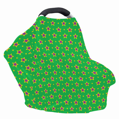 Mardi Gras Star Pattern Print Baby Seat Cover
