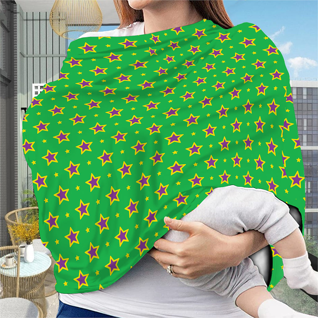 Mardi Gras Star Pattern Print Baby Seat Cover