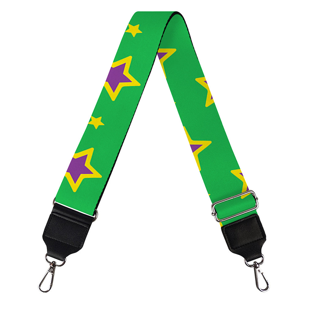 Mardi Gras Star Pattern Print Bag Strap