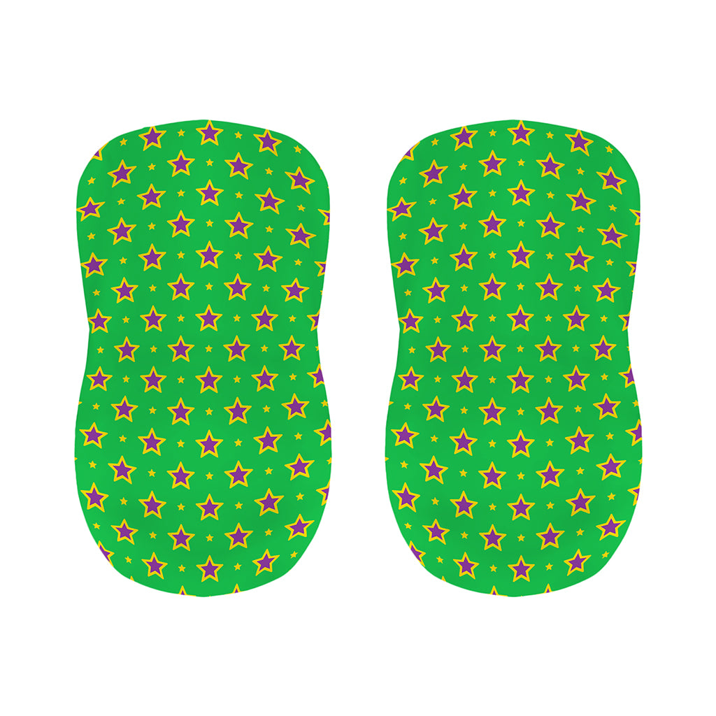 Mardi Gras Star Pattern Print Bar Stool Covers