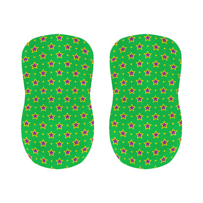 Mardi Gras Star Pattern Print Bar Stool Covers