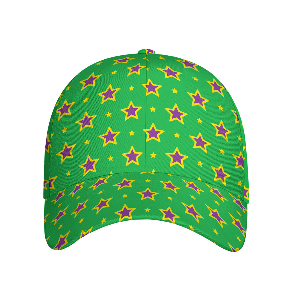 Mardi Gras Star Pattern Print Baseball Cap