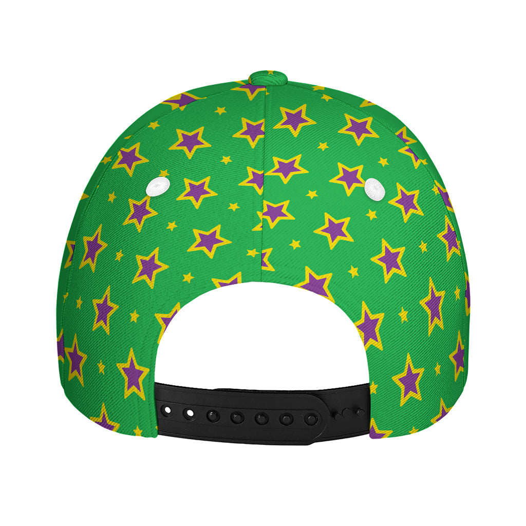 Mardi Gras Star Pattern Print Baseball Cap