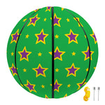 Mardi Gras Star Pattern Print Basketball