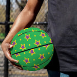 Mardi Gras Star Pattern Print Basketball