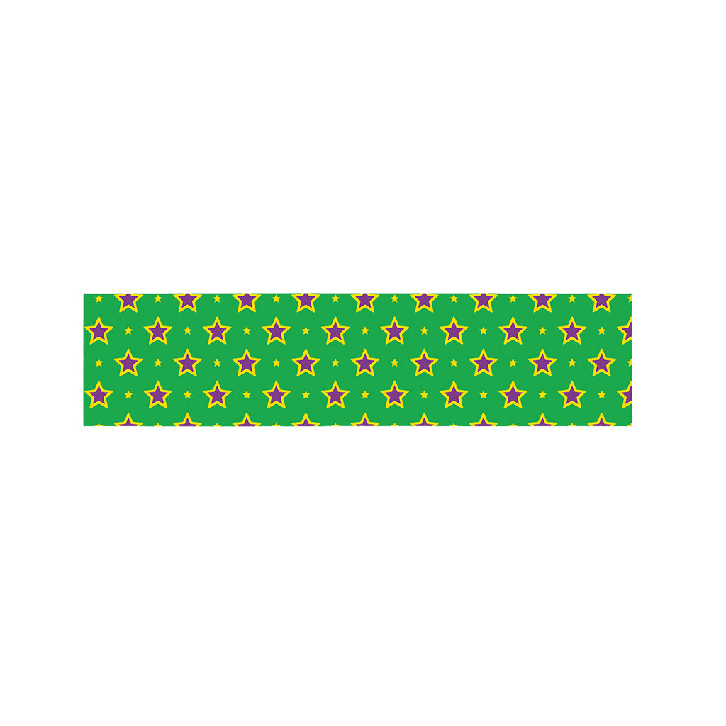 Mardi Gras Star Pattern Print Bed Runner