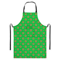 Mardi Gras Star Pattern Print Bib Apron With Pocket