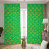 Mardi Gras Star Pattern Print Blackout Pencil Pleat Curtains