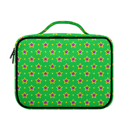 Mardi Gras Star Pattern Print Briefcase Bible Bag