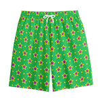 Mardi Gras Star Pattern Print Cotton Shorts
