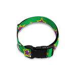 Mardi Gras Star Pattern Print Dog Collar