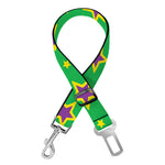 Mardi Gras Star Pattern Print Dog Seat Belt