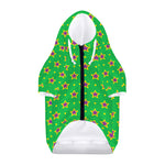 Mardi Gras Star Pattern Print Dog Zip Up Hoodie