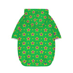 Mardi Gras Star Pattern Print Dog Zip Up Hoodie