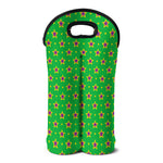 Mardi Gras Star Pattern Print Double Neoprene Wine Tote