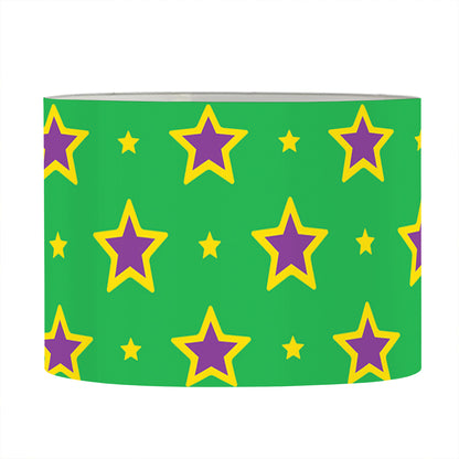 Mardi Gras Star Pattern Print Drum Lamp Shade