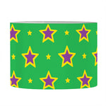 Mardi Gras Star Pattern Print Drum Lamp Shade