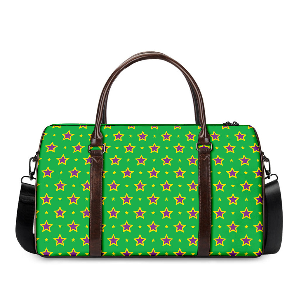 Mardi Gras Star Pattern Print Duffle Bag