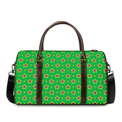 Mardi Gras Star Pattern Print Duffle Bag
