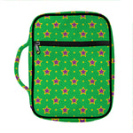 Mardi Gras Star Pattern Print Front Pocket Bible Bag