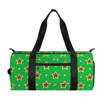 Mardi Gras Star Pattern Print Gym Bag