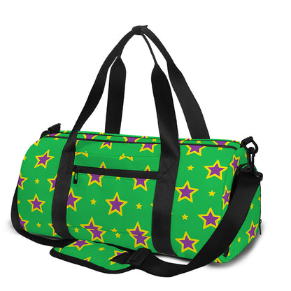 Mardi Gras Star Pattern Print Gym Bag