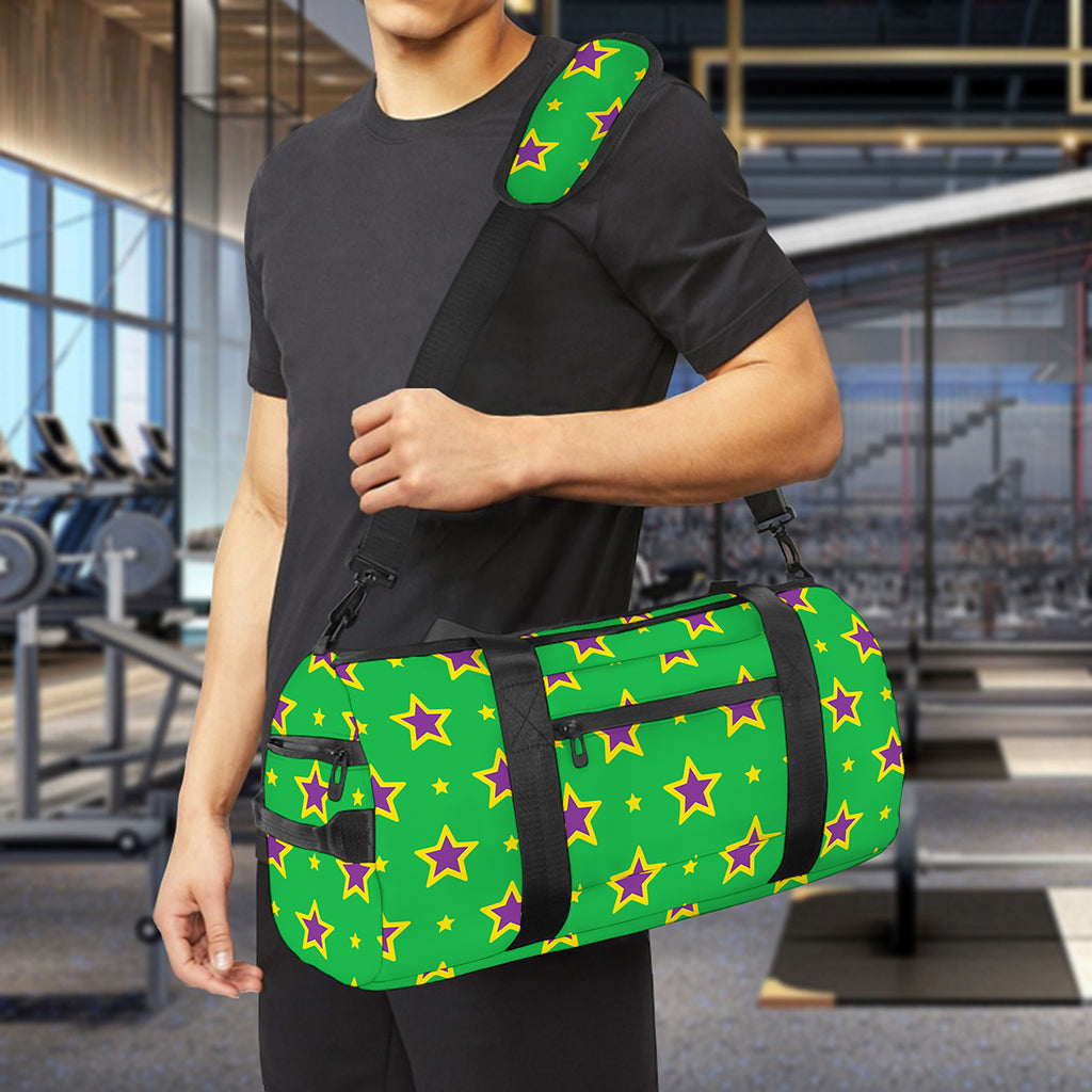 Mardi Gras Star Pattern Print Gym Bag