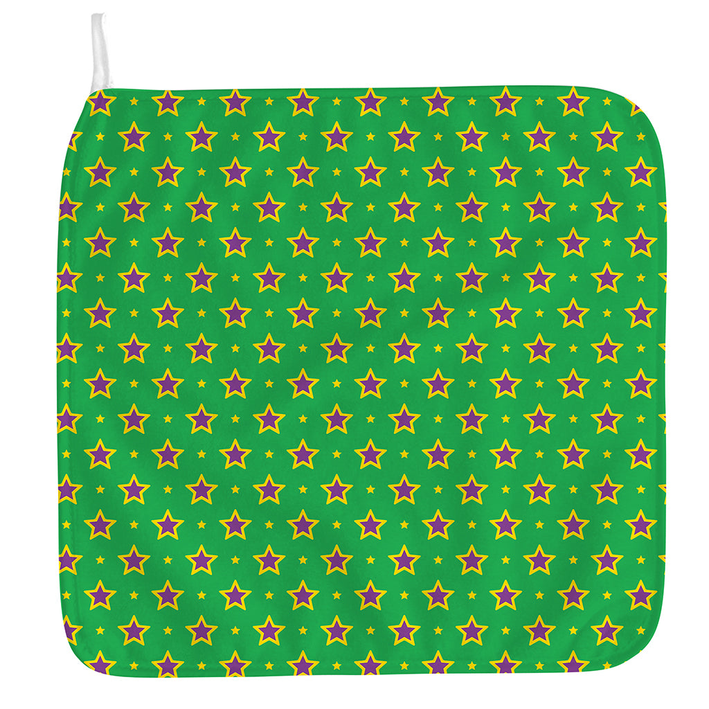 Mardi Gras Star Pattern Print Hand Towel