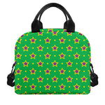 Mardi Gras Star Pattern Print Insulated Lunch Bag